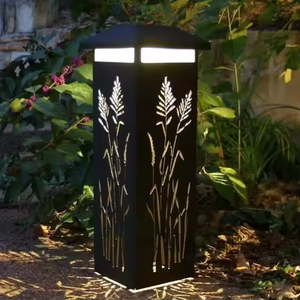 Corten Steel Solar Lamp <b>Post</b> Decoration Bollard <b>Light</b> Outside <b>Lights</b> for Patio - Product Image 5