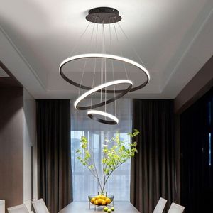 PM Moderne Simple Anneau Petit Carré Salon Lustre Restaurant Chambre Maison Creative Bar Table À Manger Pendentif Éclairage - Product Image 6