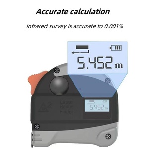 2 trong 1 đa chức năng 5m thép Băng biện pháp 30m Laser rangefinders kỹ thuật số đo băng Laser Băng biện pháp - Product Image 3