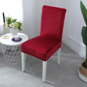 For Hotel For Banquet Waterproof Chair Covers Spandex Dinning Room Chair Slip Cover Velvet Chair Covers