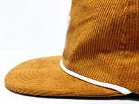 Chapeau Snapback en velours côtelé Chapeau Snapback non structuré à bord plat brodé 3d personnalisé en gros