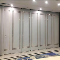 Système de cloisonnement mural moderne, mobile, réglable, pliable, coulissant, ignifuge et acoustique en aluminium pour bureaux, salles de réunion, gymnases et écoles