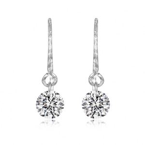 Dylam Charm Dainty Champagne Gold Rhodium Plated 925 Silver Tiny Dangle Dance 5A Zirconia <b>Hook</b> <b>Earrings</b> Stud <b>Earrings</b> Jewelry - Product Image 1