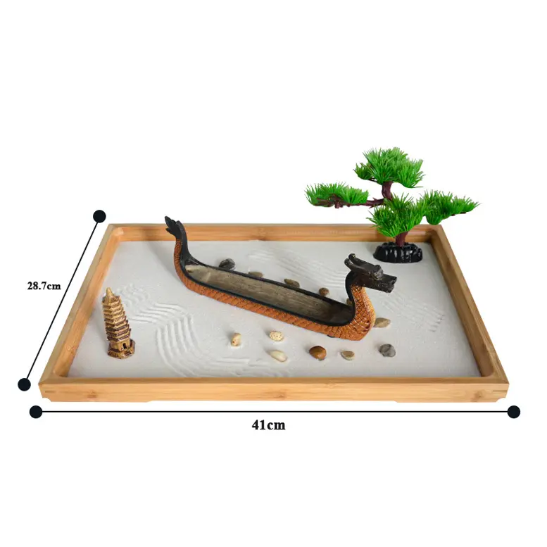 Аксессуары для медитации «Сосновая лодка», японский мини-набор из песка дзен для украшения стола