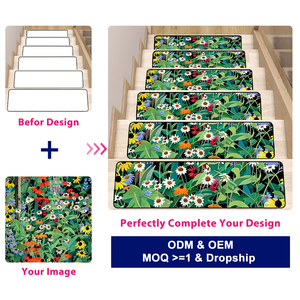 Alfombra de Poliéster Antideslizante Personalizada Bajo Demanda, Lavable, Técnica de Tufted, para Escaleras, Impresión China - Product Image 2