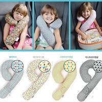 Coussin de voyage en forme de U pour siège auto enfant, soutien de la tête pour tout-petit, idéal pour les longs trajets