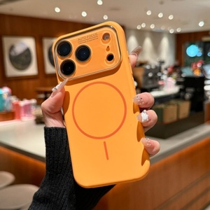 เคสโทรศัพท์ซิลิโคนเหลวแบบแม่เหล็กสำหรับ <span class=keywords><strong>iPhone</strong></span> 17 13 14 15 16 <span class=keywords><strong>Pro</strong></span> <span class=keywords><strong>Max</strong></span> พร้อมฟิล์มกระจกป้องกันเลนส์ ปุ่ม AI และฝาครอบป้องกัน ขายส่ง - Product Image 3