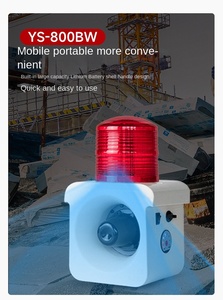 Altavoz de alarma acústica-óptica de alto decibelio para seguridad en sitios de construcción Solar Voice Prompt LV Products - Product Image 3