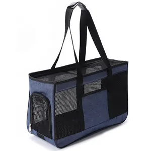 Produtos pet Portable cat dog bag carrier travel bag with mesh Collapsible Dog Travel Crate Breathable Convenient for Outdoor