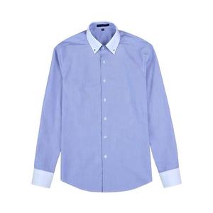 OEM MTM camicie personalizzate da <span class=keywords><strong>uomo</strong></span> con colletto e polsino abbinati su misura per smoking camicie a <span class=keywords><strong>righe</strong></span> diagonali linea con colletto a fascia - Product Image 3