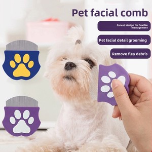 Mini Peine Facial para Mascotas, Perros Pequeños y <span class=keywords><strong>Gatos</strong></span>, Acero Inoxidable y PP, Diseño Simple, Cerdas Finas, Herramienta para Eliminar el Pelo - Cuidado de Cachorros - Product Image 1