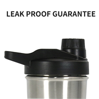 Bouteille de shaker à protéines de sport en acier inoxydable écologique à double paroi isolée sous vide de 27 oz avec logo personnalisé, boule de mélange, eau bouillante