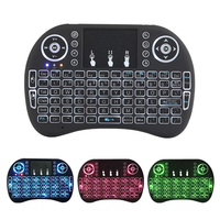 Clavier sans fil rétroéclairé coloré I8 Mini avec télécommande pour téléviseurs intelligents et boîtiers Android TV