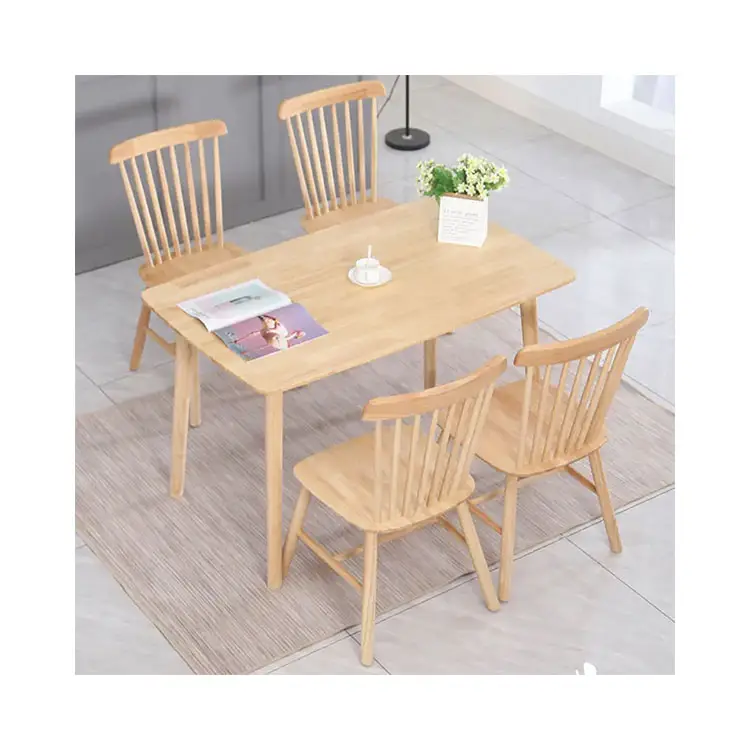 Meubles de cantine d'usine Offre Spéciale chaise en bois massif ensemble de table à manger moderne chaises de salle à manger en bois confortables