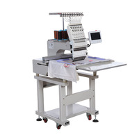 Machine à broder numérique à tête unique Machine à broder automatique pour t-shirt et casquette Machine à coudre plate informatisée