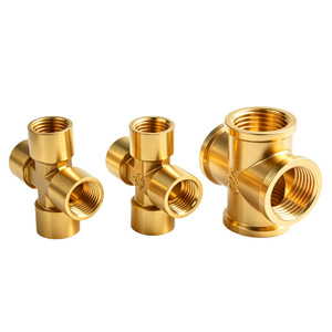 Brass Internal Thread Four Way Connector 1.6Mpa Industrial Plumbing Pipe Fitting Cross <b>Adapter</b> Copper Material - Product Image 3
