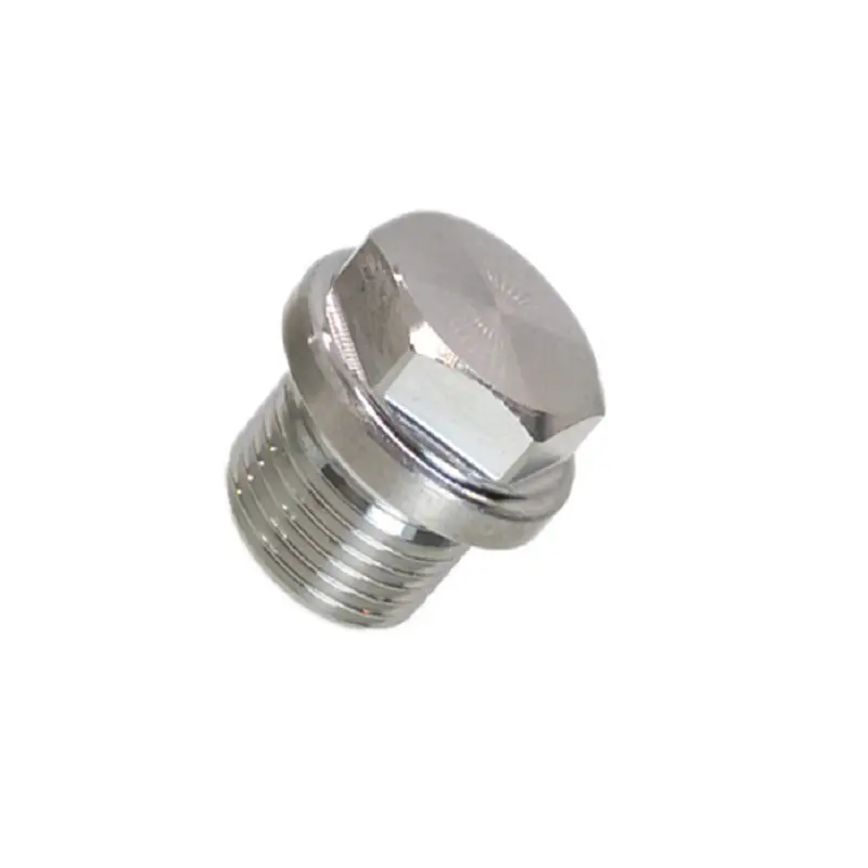 High-Quality Nickel-Plated Steel Hexagonal Edge Plug - M18 x 1.5 Exhaust Threaded Bung Fitting for Universal Auto parts