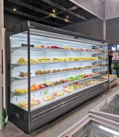 Vitrine réfrigérée ouverte pour supermarché commercial, pour légumes et viandes