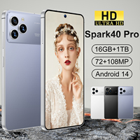 Precio de Fábrica al por Mayor, Versión Global Original, Spark40Pro Ultra HD, Cámara de 108MP, Teléfono Inteligente 5G, Doble SIM, Reconocimiento Facial