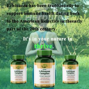 Suplemento Herbal de Complejo de Equinácea, Personalizable, Venta Caliente OEM, Apoya la Salud Inmunológica, 450 Mg, 100 Cápsulas - Product Image 2