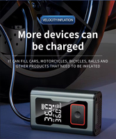 Compresseur d'air électrique portable en aluminium 150 PSI pour pneus de voiture, gonfleur de ballons 17 mm, pompe à air 4000 mAh avec lumière LED