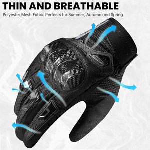 <span class=keywords><strong>Guanti</strong></span> da Moto Touchscreen a Dita Intere Traspiranti <span class=keywords><strong>per</strong></span> Motocross, Protezione in Fibra di Carbonio <span class=keywords><strong>per</strong></span> Nocche Dure, Ideali <span class=keywords><strong>per</strong></span> la Guida in Moto - Product Image 6