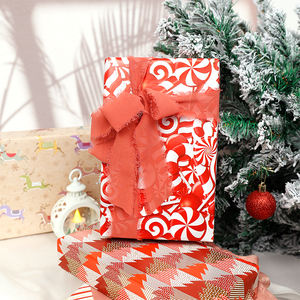Hot Selling Custom 80g <b>Christmas</b> Flower Tissue New Year Party Gift Wrap <b>Paper</b> <b>Roll</b> for Packaging <b>Wrapping</b> <b>Paper</b> - Product Image 5