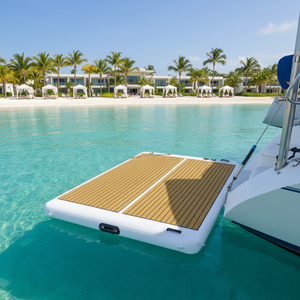 แพเป่าลมแบบกำหนดเอง พื้นผิวกันลื่น สำหรับกิจกรรมทางน้ำ แท่นลอยน้ำ แพลอยน้ำ พร้อมแผ่นรองพีวีซี/ไวนิล - Product Image 1