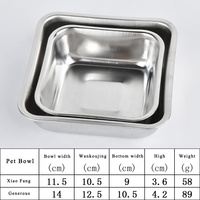 Bol pour animaux de compagnie en acier inoxydable à bords lisses, style simple et arrondi, pour chat et chien, prix abordable, écologique, vente en gros