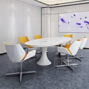 Último diseño Oval forma moderna, muebles <span class=keywords><strong>de</strong></span> oficina, reunión <span class=keywords><strong>de</strong></span> <span class=keywords><strong>la</strong></span> conferencia <span class=keywords><strong>de</strong></span> mesa para sala <span class=keywords><strong>de</strong></span> juntas - Product Image 5