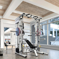 Machine Smith multifonctionnelle de qualité commerciale en acier, équipement d'entraînement complet pour salle de sport à domicile, fournie directement par l'usine