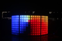 Nouvelle conception de façade de cabine DJ numérique portable à LED