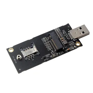 NGFF密钥B至USB3.0适配器，不带纳米sim卡插槽M.2至PCI-E，适用于3G 4G LTE模块EM160R-GL EM12-G EM06 RM500Q RM502Q