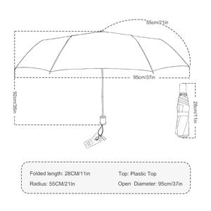 Parapluie pliable de 21 pouces, compact, léger, protection UV, portable, imperméable, ouverture manuelle, poignée en <span class=keywords><strong>plastique</strong></span>, logo personnalisé, extérieur - Product Image 2
