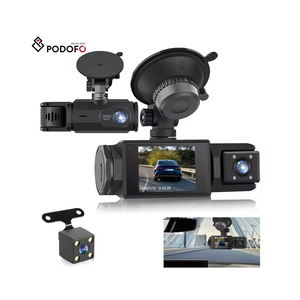 กล้องติดรถยนต์ไร้สาย Podofo WiFi 3 ช่องทาง บันทึกภาพหน้า-ในรถ-หลัง ความละเอียด Full HD 1080P หน้าจอ IPS 2 นิ้ว มองเห็นในเวลากลางคืน ตรวจจับความเคลื่อนไหว บันทึกแบบวนซ้ำ ขายส่ง - Product Image 1