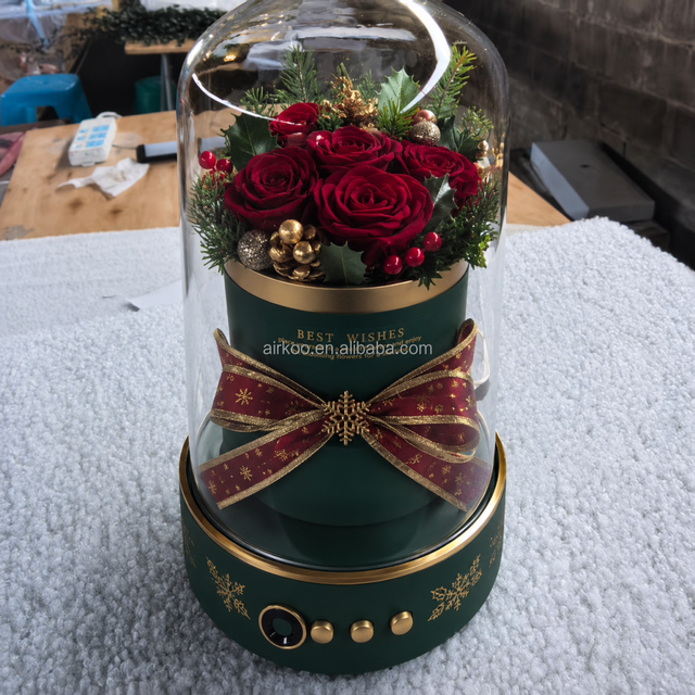 Christmas Bluetooth Speaker Lamp 5W Colorful Light Flower Decoration Wireless Speaker for Home Decor Holiday Gift