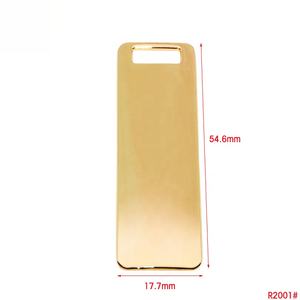 Etiquetas colgantes de <span class=keywords><strong>Metal</strong></span> personalizadas de gama alta, etiquetas de logotipo de marca Rectangular en blanco para bolso, colgantes de placa de logotipo de empresa grabados para ropa - Product Image 6