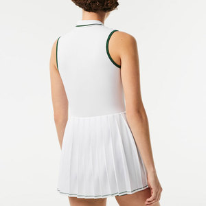 Abito Polo Estivo di Alta Qualità per Golf e Tennis, <span class=keywords><strong>Senza</strong></span> <span class=keywords><strong>Maniche</strong></span>, Bicolore, Traspirante, con Gonna Plissettata per Donne - Product Image 3