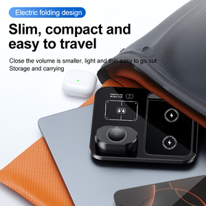 Regalos de negocios promocionales Auto Lifting Digital 3 en 1 <span class=keywords><strong>Cargador</strong></span> inalámbrico con luz nocturna <span class=keywords><strong>para</strong></span> iPhone <span class=keywords><strong>para</strong></span> Android Logotipo personalizado - Product Image 3