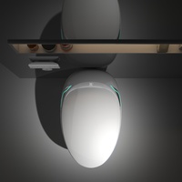 WC intelligent allongé en céramique à poser au sol avec bidet intégré pour salle de bain