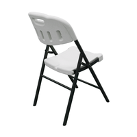 Chaises pliantes blanches en plastique durables pour événements, usage extérieur, entrepôt, hôtel, stade, jardin, fête
