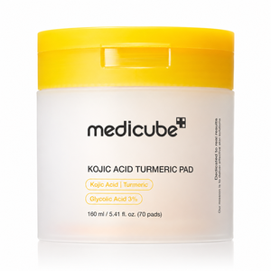 Medicubes - Paquete de 70 Discos Desmaquillantes de Cúrcuma y Ácido Kójico, 150 g, Logotipo Personalizado - Product Image 1