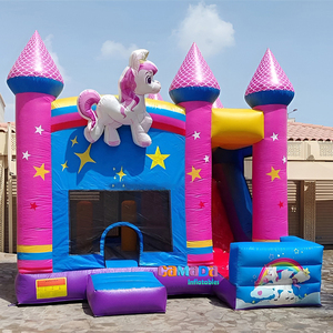 <span class=keywords><strong>Location</strong></span> de château gonflable princesse pour fête, combo château gonflable Castillo Inflable Aufblasbare Bounce Castle Slide Combination pour filles - Product Image 4