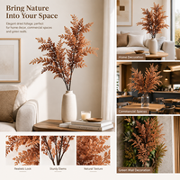 Plante artificielle style INS en gros, fausse fougère séchée, hautes branches, buissons de verdure, accessoires pour arrangements floraux et décoration de balcon