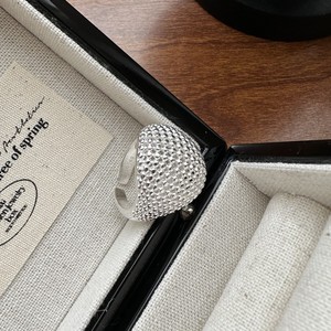 Bague perlée en argent sterling S925, design coréen de niche, style INS tendance coréen, texture, vente en gros - Product Image 1