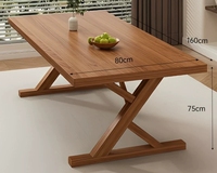 Ensemble table et chaises de salle à manger modernes pour appartements locatifs, plateau rectangulaire grand format, mobilier de restaurant commercial