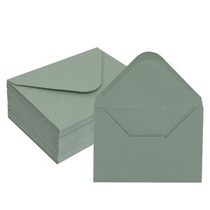 Enveloppes en papier épais 120 g/m² <span class=keywords><strong>à</strong></span> rabat en V, gommées, idéales pour invitations, mariages, anniversaires, cadeaux personnalisés, cartes postales - Product Image 2