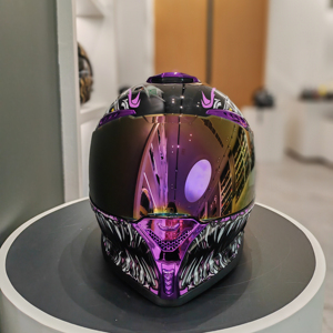 Nuovo <span class=keywords><strong>Casco</strong></span> Integrale con Certificazione DOT, Doppia Visiera, Grande Spoiler in Materiale ABS, Spoiler Elettroplaccato <span class=keywords><strong>per</strong></span> <span class=keywords><strong>Moto</strong></span> - Product Image 6
