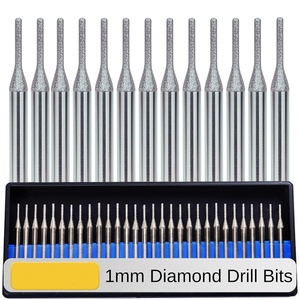 Jeu de 30 forets diamantés de 1 mm JDK, tige de 1/8 pouce, compatibles <span class=keywords><strong>avec</strong></span> les outils rotatifs <span class=keywords><strong>Dremel</strong></span>, forets diamantés pour la fabrication, le <span class=keywords><strong>verre</strong></span>, la céramique - Product Image 1