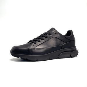 Suela de Goma Gruesa, Parte Superior de Cuero Genuino, Uso Diario en la Oficina, Elegante, Duradero, Antiolor, Amortiguación, Eleva la Experiencia de Caminar Minimalista y Moderna - Product Image 1